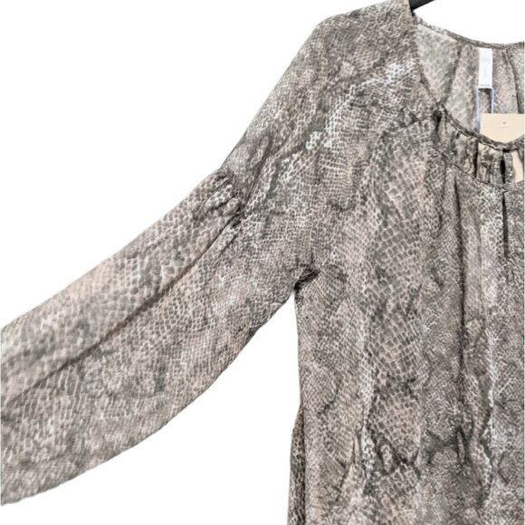 NWT GENTLE FAWN Maise Snake Chiffon Blouse S - Picture 3 of 8